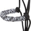 Black and gray camouflage-patterned bracelet on a white background