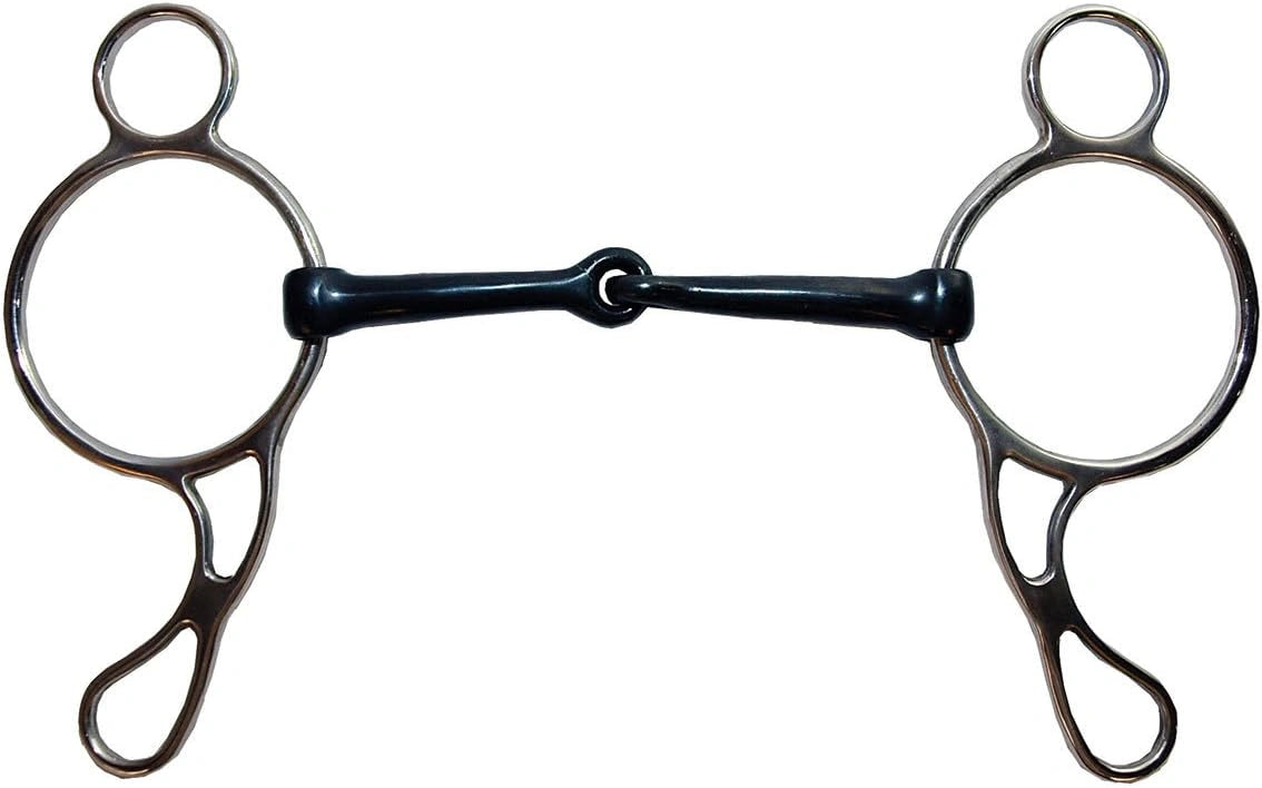Weaver Leather Wonder Bit Sweet Iron Snaffle Horse Bit - 5.5" Mouth, 7" Shank