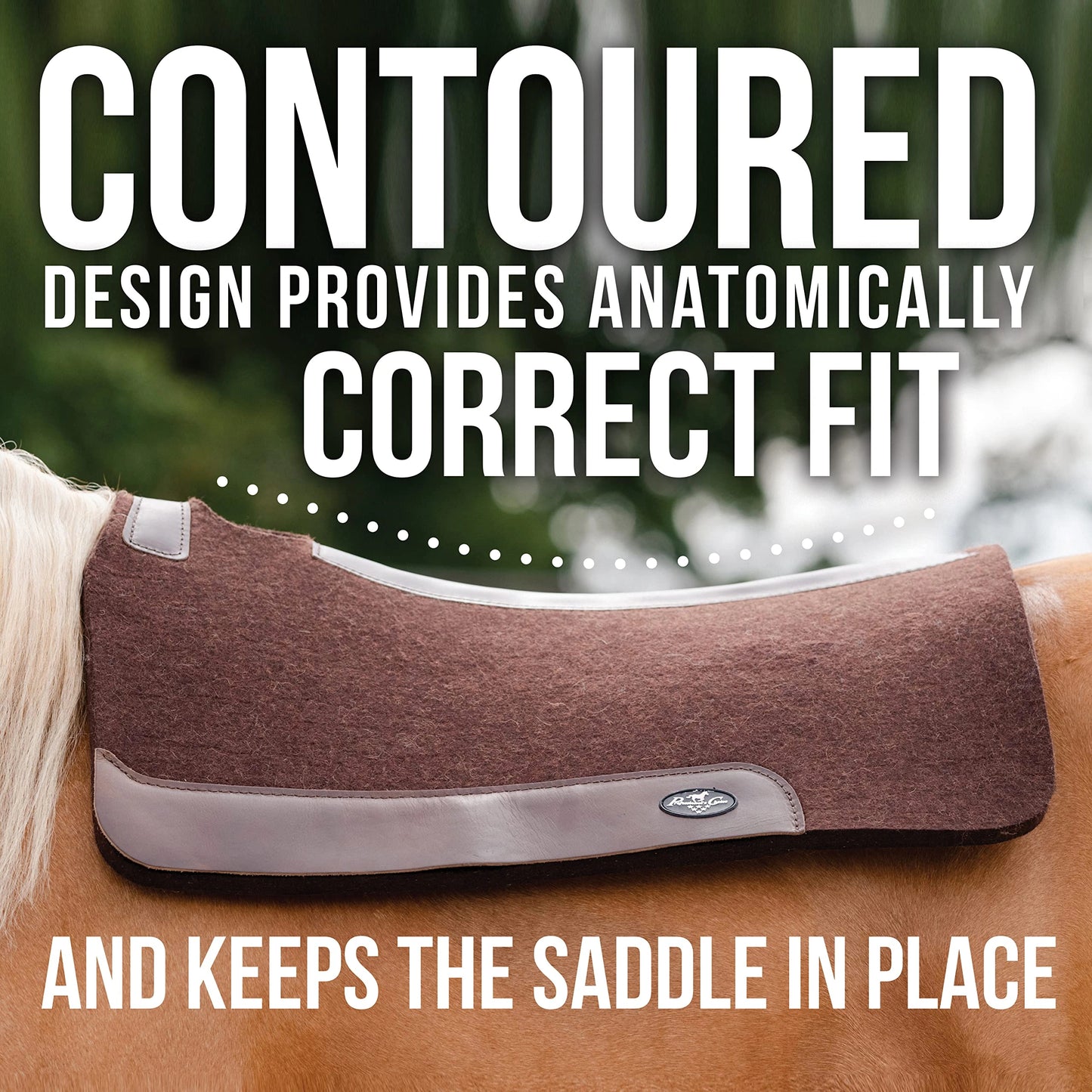 Professional's Choice 100% Wool Felt Contoured Saddle Pad - Pressure Relief & Comfort