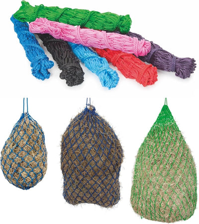 Shires Heavy Duty Hay net 50" with 2" Mesh Holes Black Horse Haylage Feeder