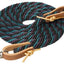 Weaver Leather Poly Roper Rein - 5/8" x 10' - Soft Poly Rope with Leather Water Loops and Scissor Snaps