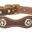 Weaver Leather Lone Star Legend Sunset Dog Collar - English Bridle Leather, Texas Star Conchos & Solid Brass Hardware