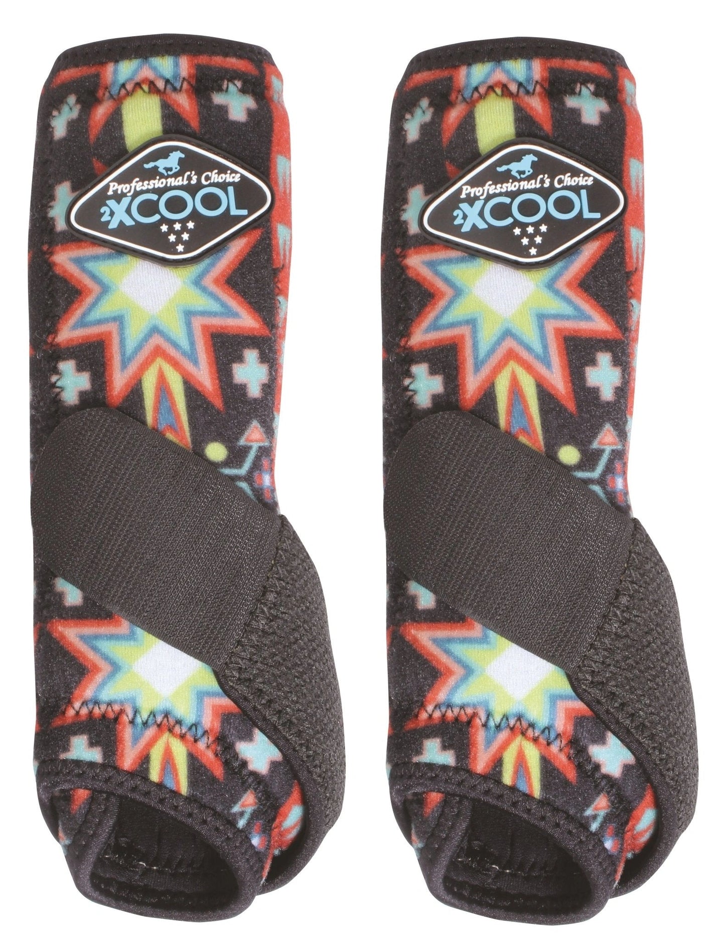 Professional's Choice Sports Medicine 2XCOOL Pattern Horse Equine Boots Front Pair - Hooves and Paws