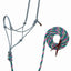 Weaver Leather Bamboo Ecoluxe Horse Equine Average Rope Halter with 10' Lead - Hooves and Paws