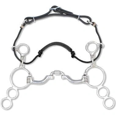 Myler 3 - Ring Combination Bit - 6" Shank With Sweet Iron Correctional Ported Barrel 5 Inch Mouth Mb 41pb - Hooves and Paws