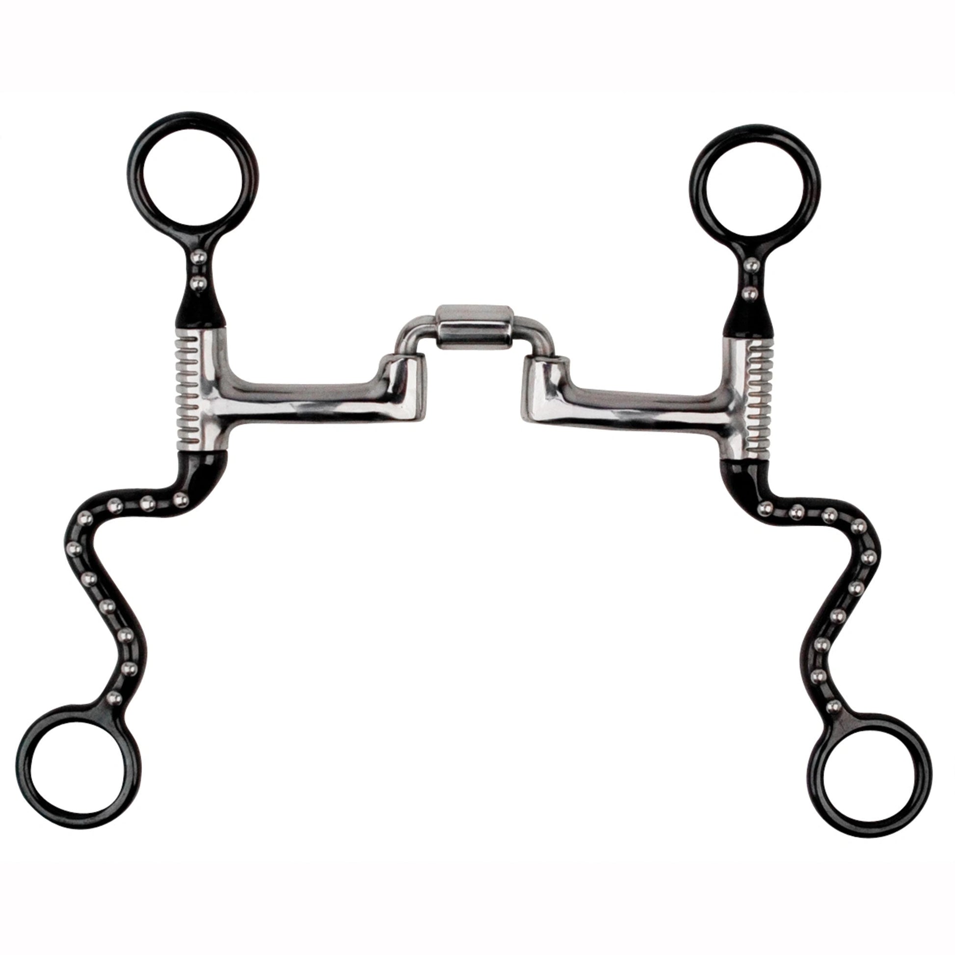 Myler Black Steel Seven Shank with Correctional Low Ported Barrel MB 27PB 89 - 13255 - Hooves and Paws