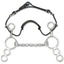 Myler 3 - Ring Combination Bit - 6" Shank With Sweet Iron Mullen Triple Barrel 5 Inch Mouth Mb 32 - 3 - Hooves and Paws
