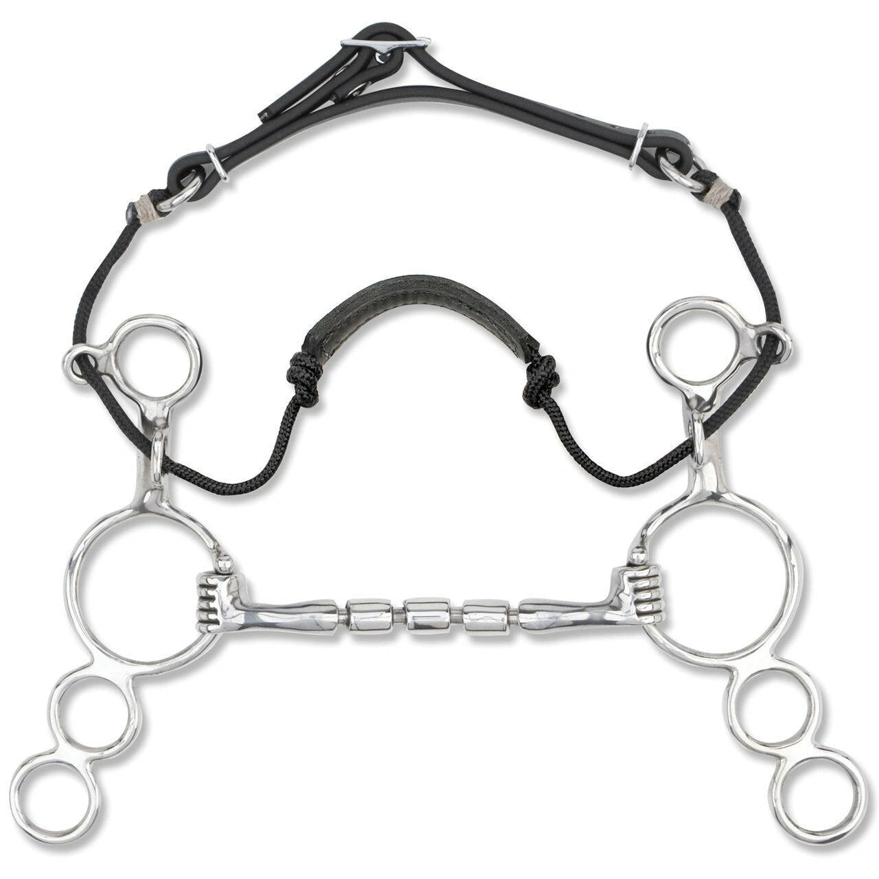 Myler 3 - Ring Combination Bit - 6" Shank With Sweet Iron Mullen Triple Barrel 5 Inch Mouth Mb 32 - 3 - Hooves and Paws