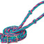 Weaver Equine Braided Nylon Barrel Reins Black/Purple/Mint - Hooves and Paws