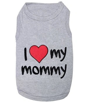 Parisian Pet I Love My Mommy Embroidered Tshirt - Hooves and Paws