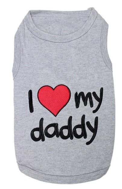 Parisian Pet I Love My Mommy Embroidered Tshirt - Hooves and Paws