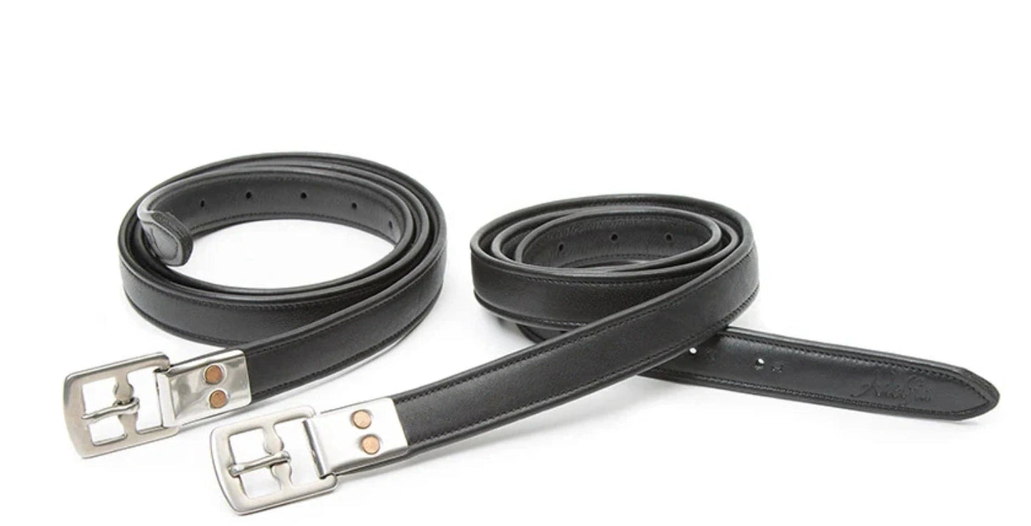 Adelfia Grand Prix Stirrup Leathers - unkunk, featured in professional studio lighting