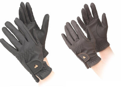 Shires Aubrion PU Riding Work Horse Riding Non - Slip Synthetic Leather Gloves - Hooves and Paws