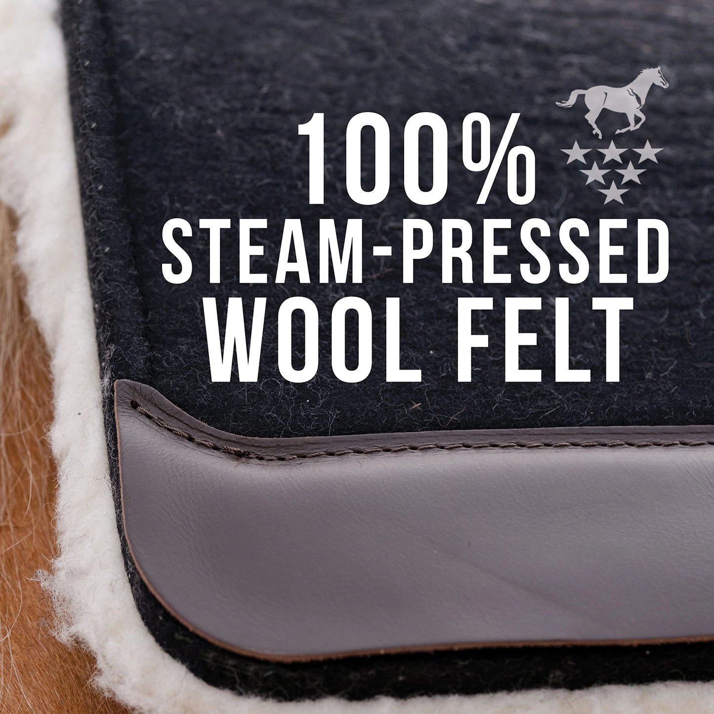 Professional's Choice 100% Wool Felt Contoured Saddle Pad - Pressure Relief & Comfort