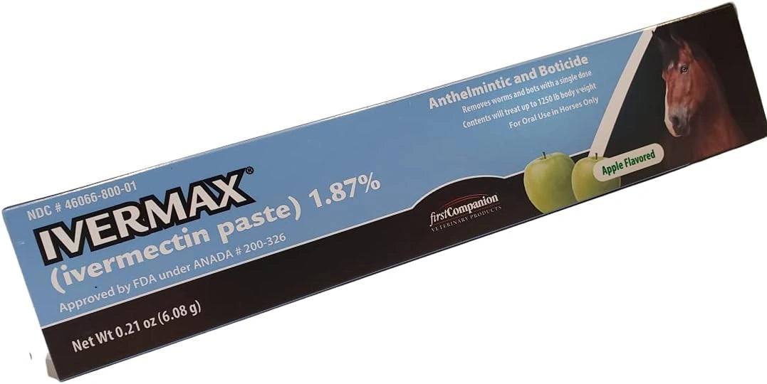 Ivermax Apple Flavored Ivermectin Equine Paste Dewormer - 2 Pack