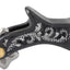 Weaver Leather Ladies' Engraved Black Steel Spurs - 1-3/4" Shank, 5/8" Band, Cloverleaf Rowel