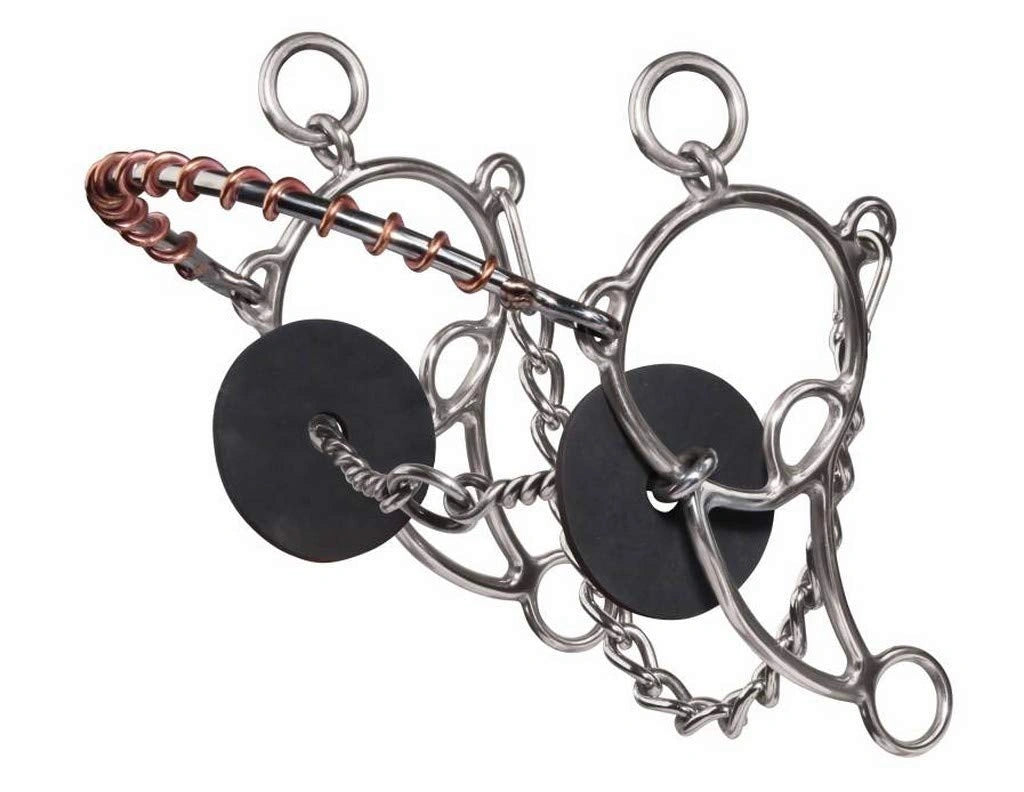 Professional's Choice Sports Medicine Products Combo Snaffle Horse Bits - Twisted Wire - Smooth Ring - Lifesaver Horse Mouth Piece