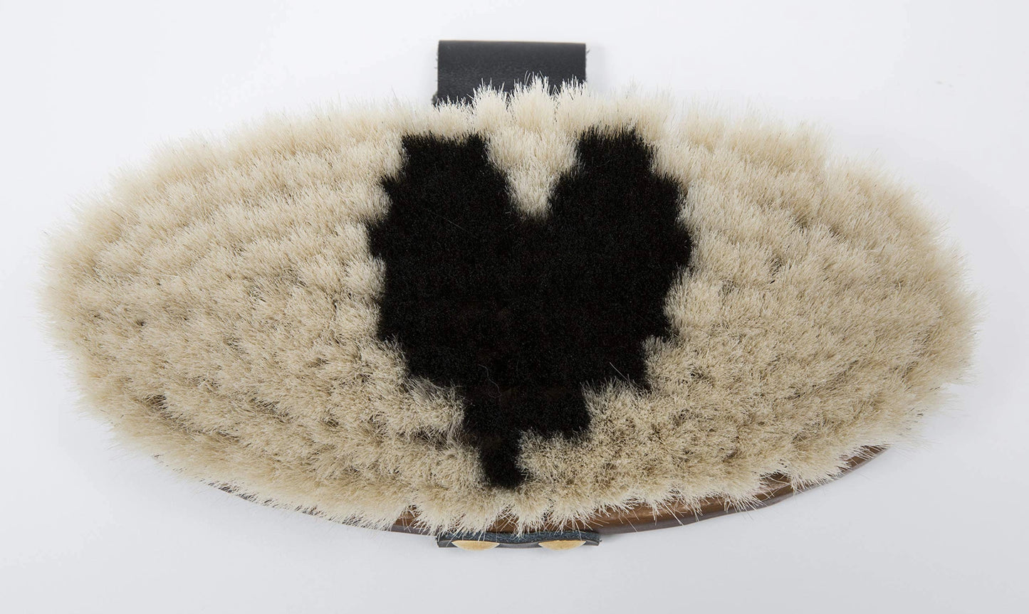 Professional's Choice Dark Wood Soft Goat Hair Brush | Adjustable Leather Handle