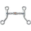 Myler Hbt Shank With Sweet Iron Twisted Comfort Snaffle With Copper Roller Tom Thumb 5 Inch Mouth Stainless Steel Copper Inlay Mb 03t - Hooves and Paws