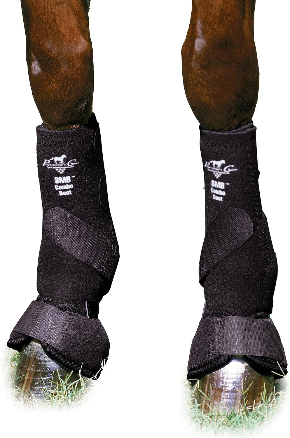 Professional's Choice SMB Combo Front Boots - Medium, Black - 360 Degree Leg Protection with UltraShock Lining