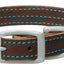 Weaver Leather Bridle Leather Dog Collar Blue Straight Collar Brown - Hooves and Paws