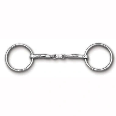 Myler Loose Ring With Stainless Steel French Link Snaffle 4 3/4 Inch Mouth Copper Inlay Mb 10 - Hooves and Paws