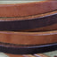 Weaver Leather Doubled & Stitched Hermann Oak Russet Harness Leather Reins with Latigo Liner - 1/2" x 8'