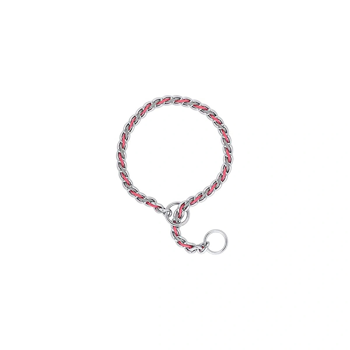 Weaver Leather Laced Chain Slip Collar - Hooves and Paws