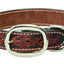Weaver Leather Carved Flower Leather Dog Collar - Light-Oiled, Turquoise Accents & Stainless Steel Hardware - Multiple Sizes