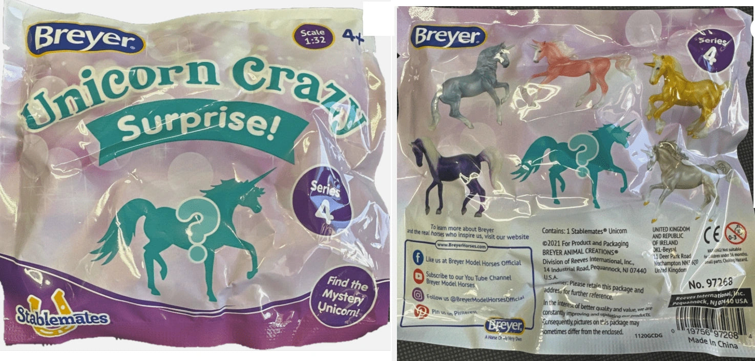 Breyer Horses Stablemates Unicorn Crazy Surprise Series 4 Blind Bag 97268 - Hooves and Paws