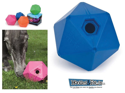 Shires Ball Feeder Horse Equine Stable Toy Treat Ball 9" - Hooves and Paws