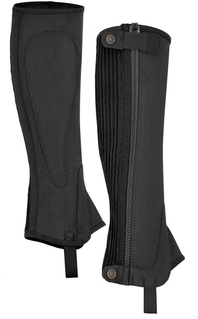Shires Moretta Amara Black Childs Half Chaps 9722C - Hooves and Paws