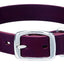 Weaver Leather Heritage Dog Collar - Durable Single-Ply Burgundy Latigo Leather - 1" x 17"
