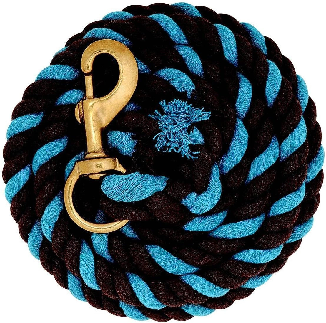 Weaver Leather Equine Performance Soft Grip Cotton Lead Rope with Brass Snap - 5/8" x 10'