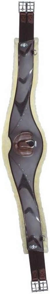 Professional's Choice VenTech Contoured Equestrian Jump Girth Chocolate CJGF - Hooves and Paws
