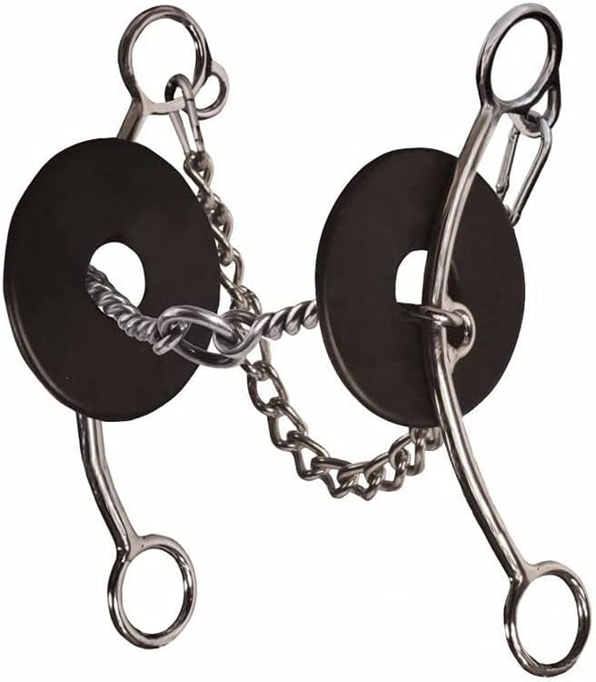 Professional's Choice Brittany Pozzi Long Lifter Series Twisted Lifesaver Horse Bit - 5.5" Sweet Iron