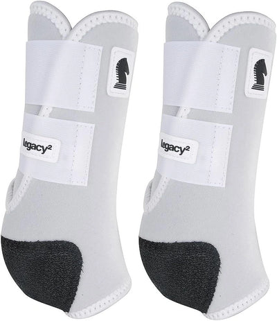 CLASSIC EQUINE Small Legacy2 Horse Front Hind Sports Boots 4 Pack White
