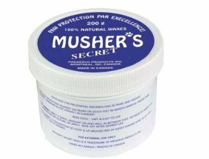 Mushers Secret Paw Protection Wax Dog Moisturizer Invisible Boots Pet Puppy Snow 200 Gram - Hooves and Paws