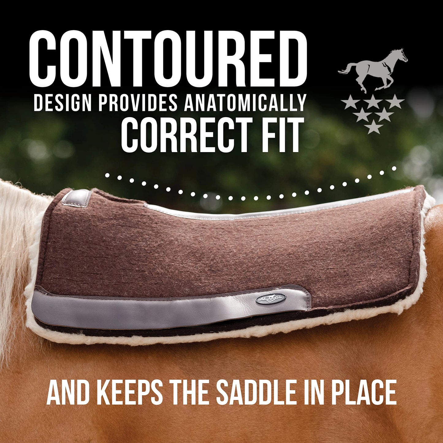 Professional's Choice 100% Wool Felt Contoured Saddle Pad - Pressure Relief & Comfort