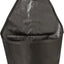 Black hanging storage bag with a carabiner clip on a white background