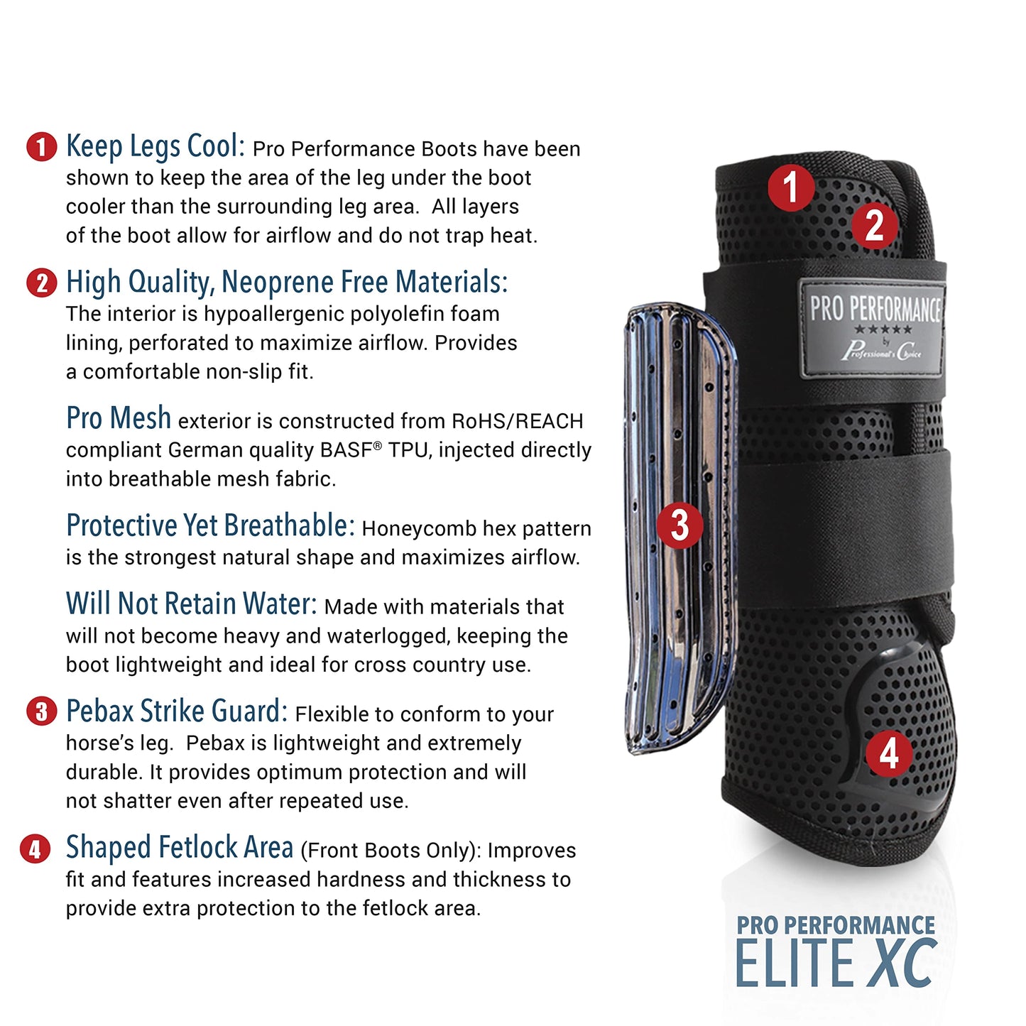 Professional's Choice Pro Performance Elite XC Boots | Front Pair | Medium