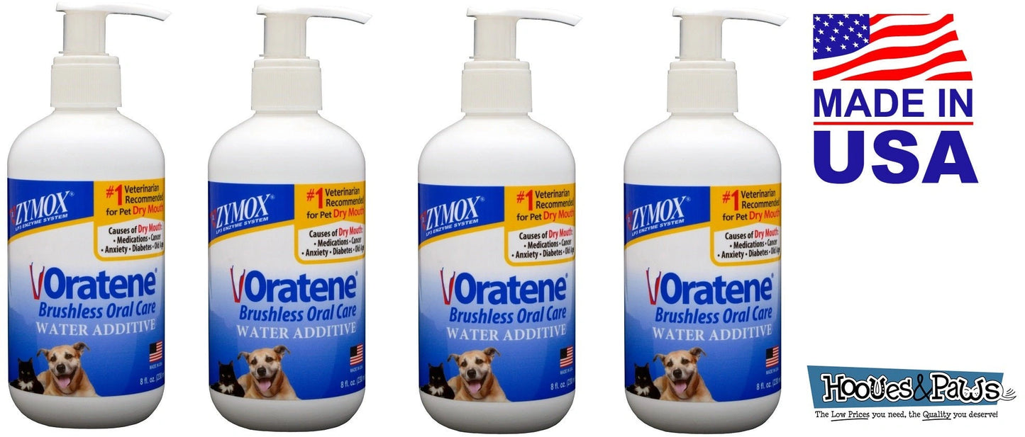 Zymox Oratene Biotene Drinking Water Additive Dental Care Pet Dog 8 oz Bottle - Hooves and Paws