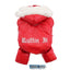 Doggie Design Lined Water Repellent Red Ruffin It Snow Suit Warm Outdoor Jacket - Hooves and Paws