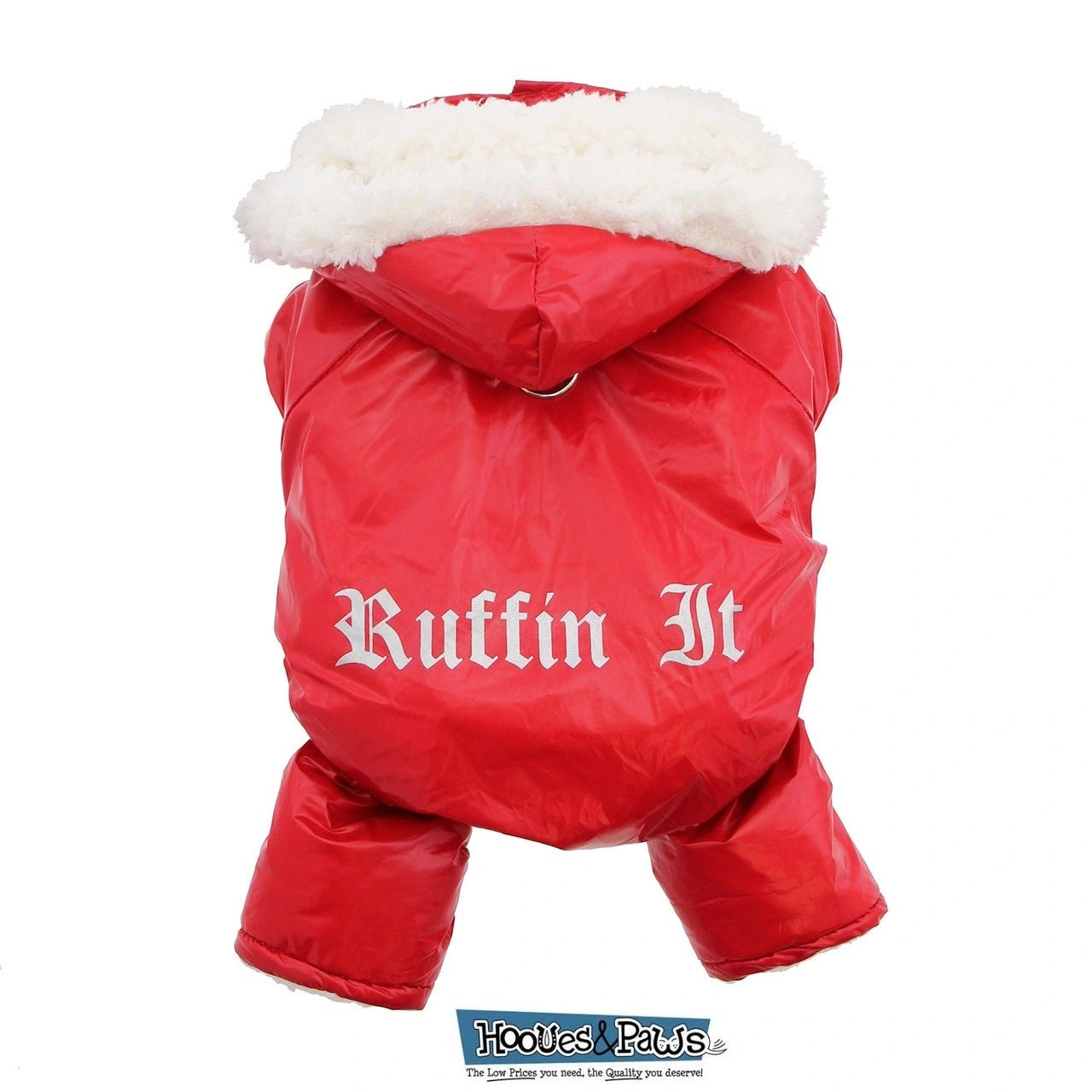 Doggie Design Lined Water Repellent Red Ruffin It Snow Suit Warm Outdoor Jacket - Hooves and Paws