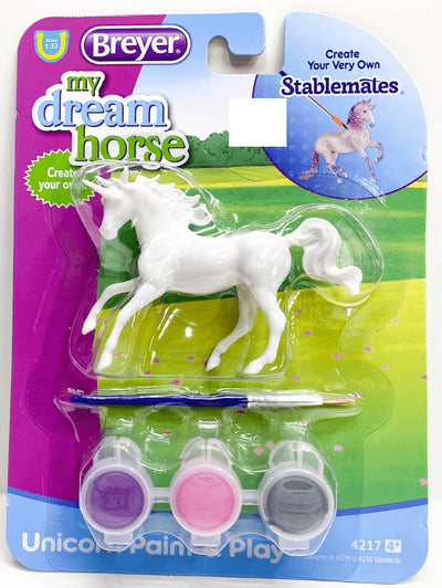 Breyer Unicorn Play & Paint Model Horse - Magnolia 4217 - Hooves and Paws