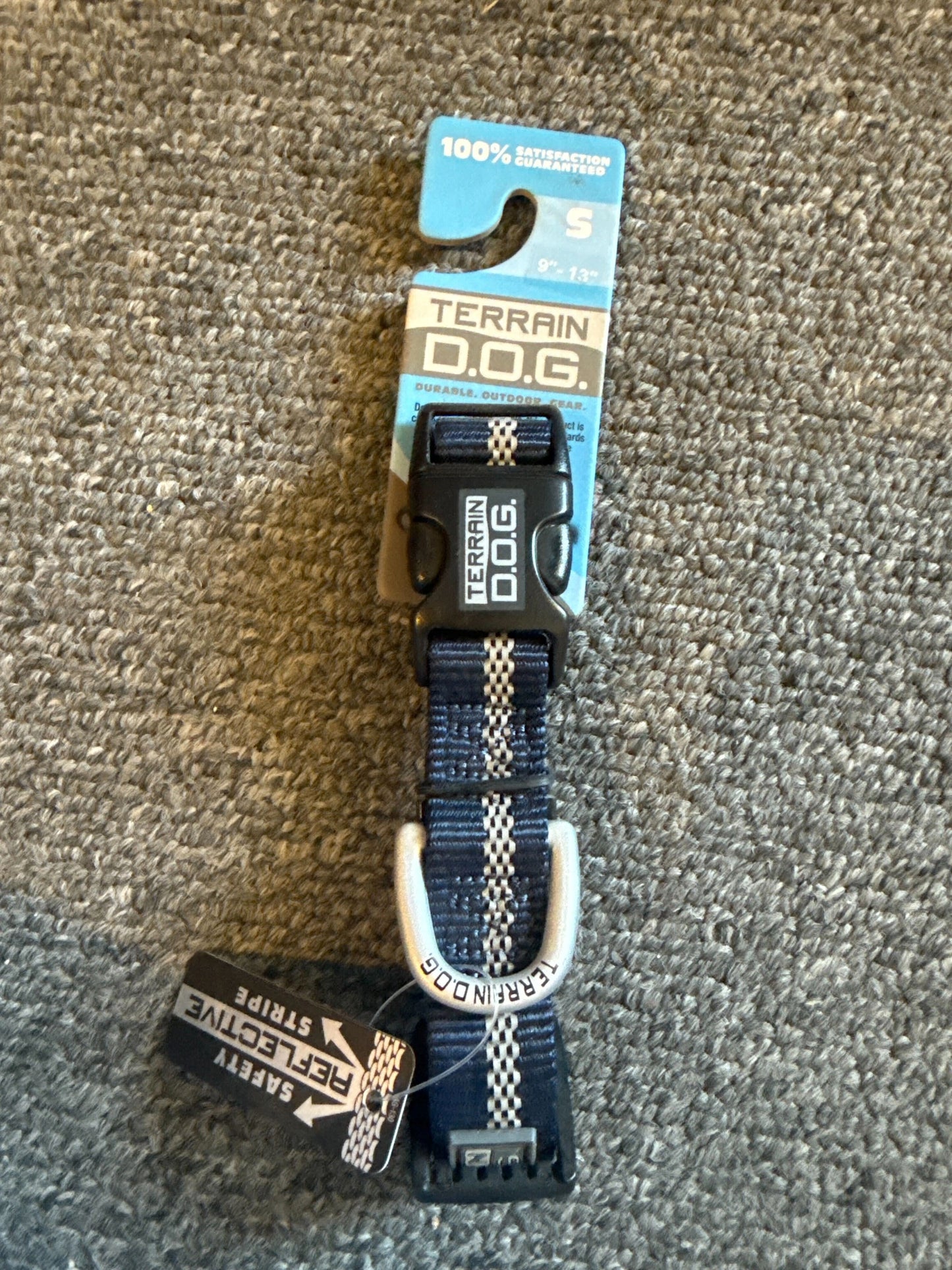 Weaver Leather Terrain D.O.G. Reflective Snap-n-Go Dog Collar - Adjustable with Quick-Release Buckle and Aluminum Dee