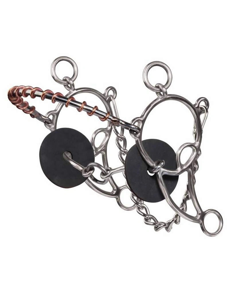 Professional's Choice Sports Medicine Products Combo Snaffle Horse Bits - Twisted Wire - Smooth Ring - Lifesaver Horse Mouth Piece