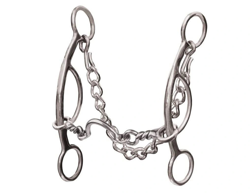 Professional's Choice Medium Port Futurity Bit - Short Gag Action Western Training Horse Bit