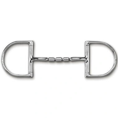 Myler English Dee Without Hooks With Stainless Steel Mullen Triple Barrel Snaffle 5 Inch Mouth Copper Inlay Mb 32 - 3 - Hooves and Paws