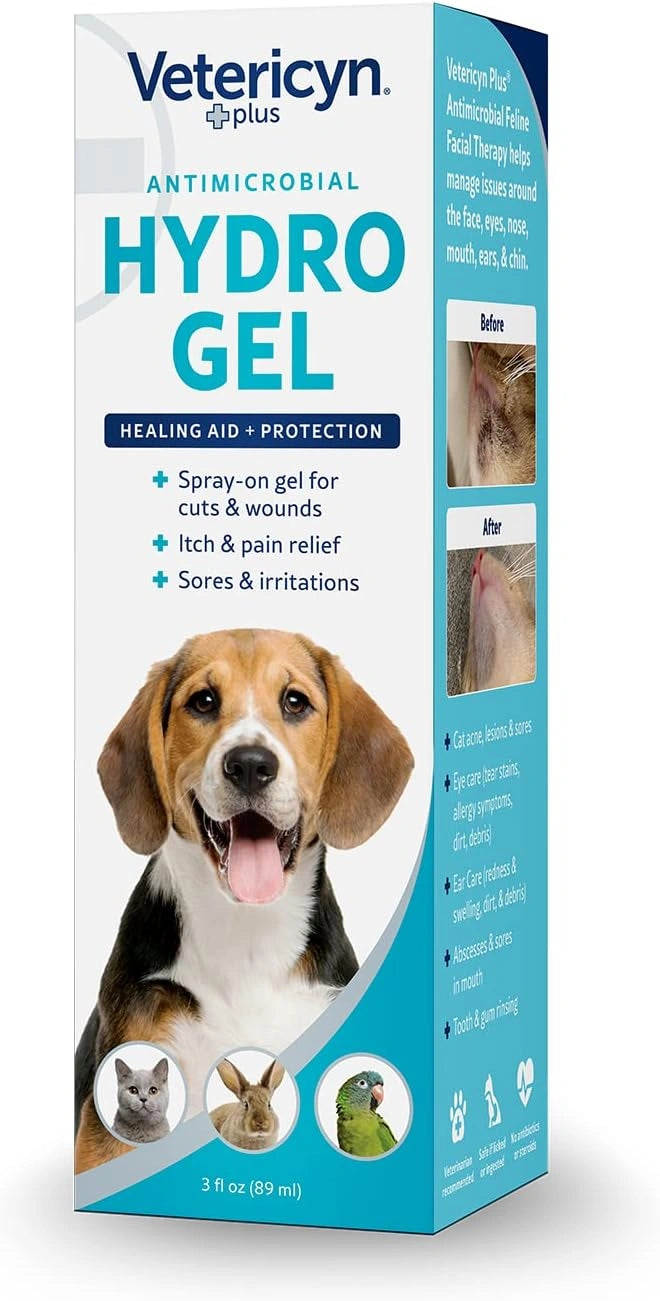 Vetericyn Plus All Animal Wound Care Hydrogel Spray - Non-Toxic Healing Aid for Dogs, Cats, and Horses